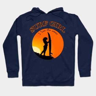 Surf girl t-shirt Hoodie